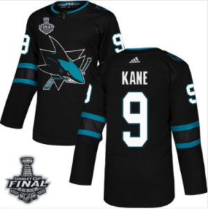 Sharks #9 Evander Kane Schwarz 2019 Stanley Cup Final Stitched